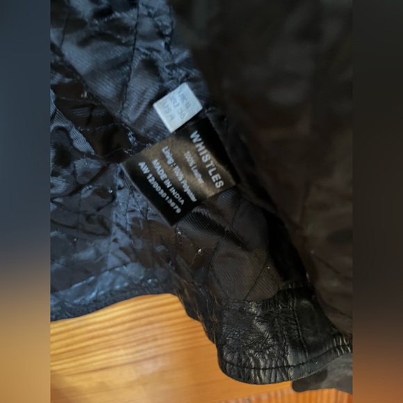 Whistles Black Leather Jacket - Picture 4 of 10
